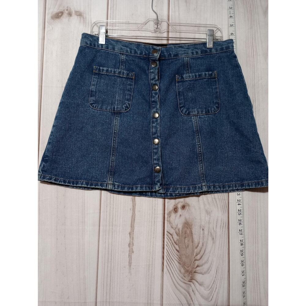 BDG Skirt‎ Womens Large Denim Button Front Mini Urban Outfitters Vintage Style